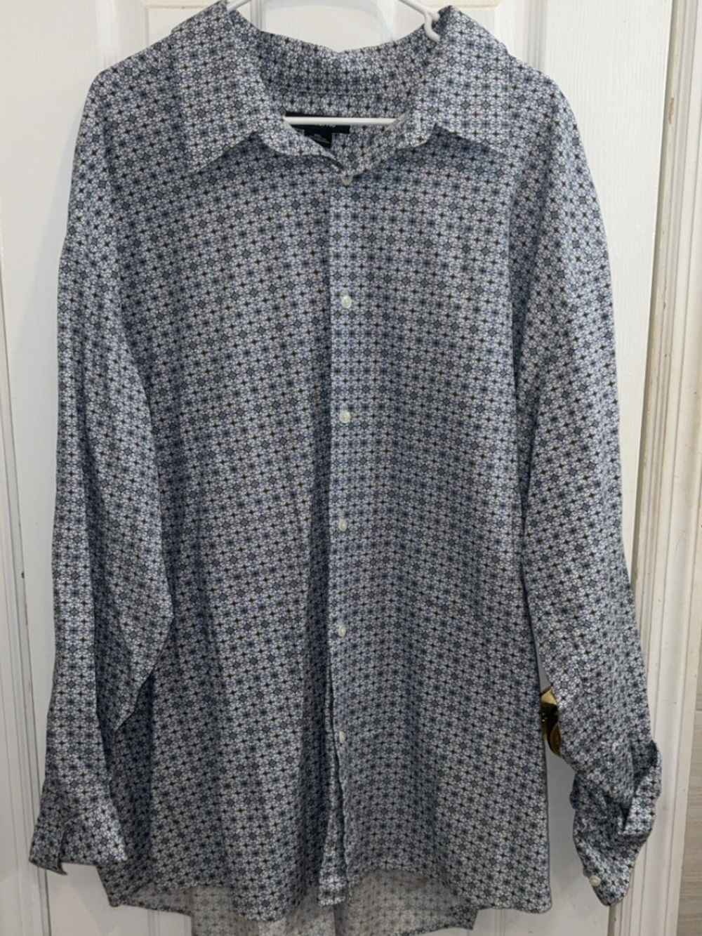 NWOT Claiborne blue and white button down 3XL